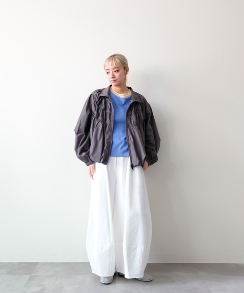 DOLLUPOOPS(ドールアップウップス)の「Gathered Balloon Blouson(ギャザーバルーンブルゾン)(ブルゾン・レディース・ブラック/グレー・FREE)」の7枚目の写真