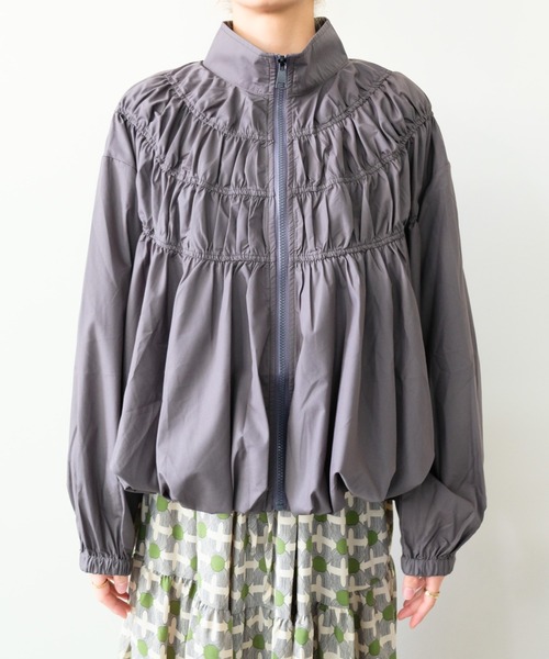 DOLLUPOOPS(ドールアップウップス)の「Gathered Balloon Blouson(ギャザーバルーンブルゾン)(ブルゾン・レディース・ブラック/グレー・FREE)」の11枚目の写真