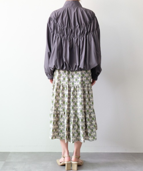 DOLLUPOOPS(ドールアップウップス)の「Gathered Balloon Blouson(ギャザーバルーンブルゾン)(ブルゾン・レディース・ブラック/グレー・FREE)」の14枚目の写真