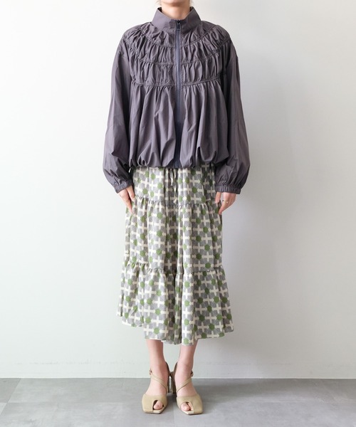 DOLLUPOOPS(ドールアップウップス)の「Gathered Balloon Blouson(ギャザーバルーンブルゾン)(ブルゾン・レディース・ブラック/グレー・FREE)」の16枚目の写真