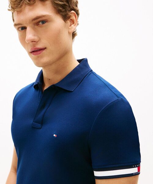 TOMMY HILFIGER(トミーヒルフィガー)の「フラッグカフコットンスリムポロシャツ(ポロシャツ・メンズ・レッド/ネイビー/グリーン/ホワイト・SMALL/X-LARGE/LARGE/MEDIUM)」の22枚目の写真