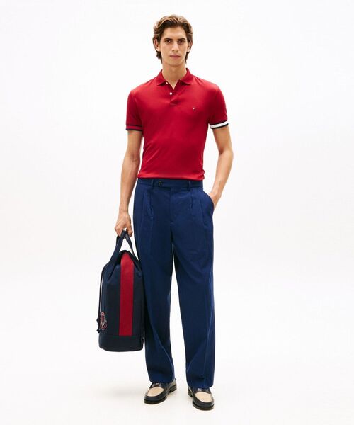 TOMMY HILFIGER(トミーヒルフィガー)の「フラッグカフコットンスリムポロシャツ(ポロシャツ・メンズ・レッド/ネイビー/グリーン/ホワイト・SMALL/X-LARGE/LARGE/MEDIUM)」の12枚目の写真