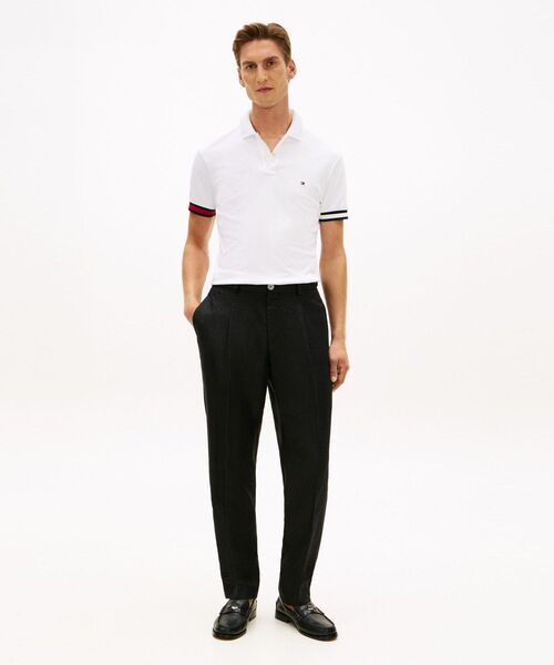 TOMMY HILFIGER(トミーヒルフィガー)の「フラッグカフコットンスリムポロシャツ(ポロシャツ・メンズ・レッド/ネイビー/グリーン/ホワイト・SMALL/X-LARGE/LARGE/MEDIUM)」の6枚目の写真