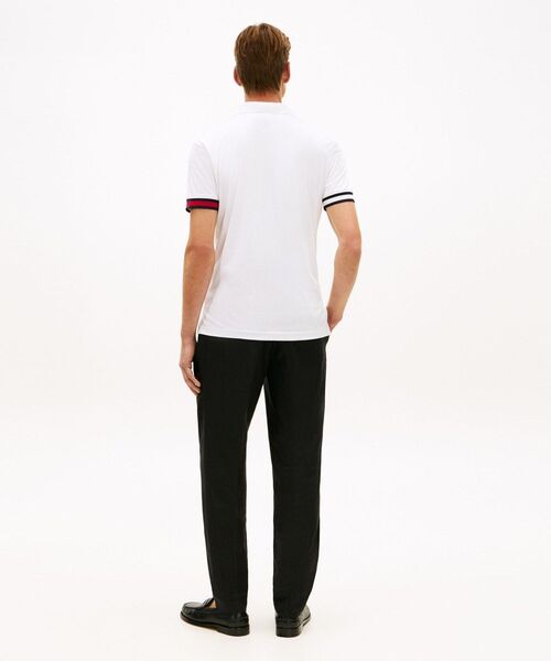 TOMMY HILFIGER(トミーヒルフィガー)の「フラッグカフコットンスリムポロシャツ(ポロシャツ・メンズ・レッド/ネイビー/グリーン/ホワイト・SMALL/X-LARGE/LARGE/MEDIUM)」の7枚目の写真