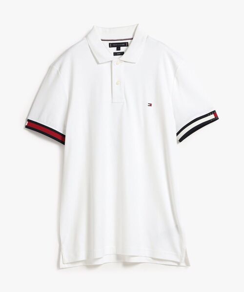 TOMMY HILFIGER(トミーヒルフィガー)の「フラッグカフコットンスリムポロシャツ(ポロシャツ・メンズ・レッド/ネイビー/グリーン/ホワイト・SMALL/X-LARGE/LARGE/MEDIUM)」の8枚目の写真