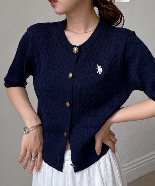 U.S. POLO ASSN.｜ユーエスポロアッスンのカーディガン/ボレロ（ブルー