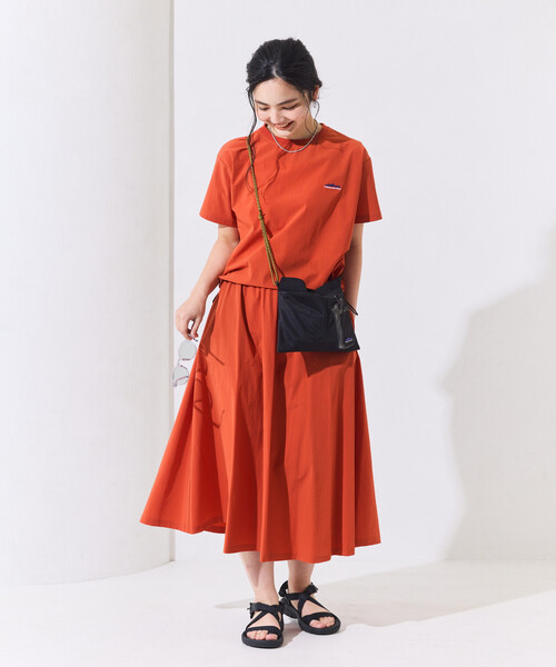 FREAK'S STORE（フリークスストア）の「THOUSAND MILE × FREAK'S STORE/サウザンドマイル 別注 UVカット スカートセットアップ（セットアップ・レディース・ブラック/ベージュ/オレンジ・ﾌﾘ-）」の22枚目の写真