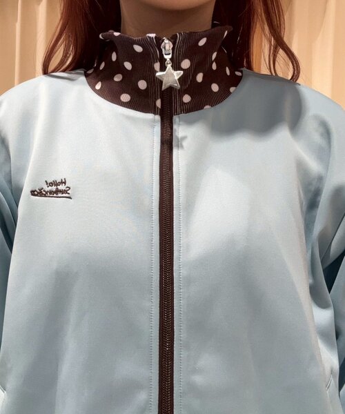 HELLO.SANFRANCISCO（ハローサンフランシスコ）の「【momoコラボ】【HELLO.SANFRANCISCO/ハローサンフランシスコ】配色トラックジャケット（ブルゾン・レディース・サックスブルー/イエロー/ブラウン・ONE SIZE）」の18枚目の写真