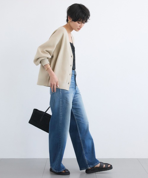 BARNYARDSTORM（バンヤードストーム）の「BARNYARDSTORM / 軽量畦編みカーディガン【WEB限定】（カーディガン/ボレロ・レディース・ベージュ/ホワイト/グレー・FREE）」の7枚目の写真