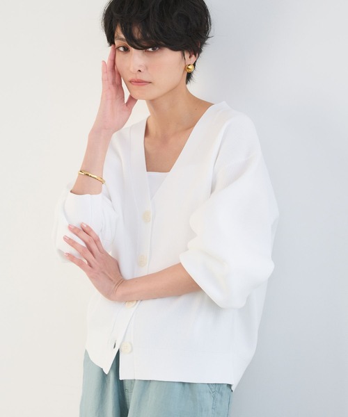 BARNYARDSTORM（バンヤードストーム）の「BARNYARDSTORM / 軽量畦編みカーディガン【WEB限定】（カーディガン/ボレロ・レディース・ベージュ/ホワイト/グレー・FREE）」の12枚目の写真