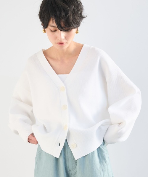 BARNYARDSTORM（バンヤードストーム）の「BARNYARDSTORM / 軽量畦編みカーディガン【WEB限定】（カーディガン/ボレロ・レディース・ベージュ/ホワイト/グレー・FREE）」の14枚目の写真