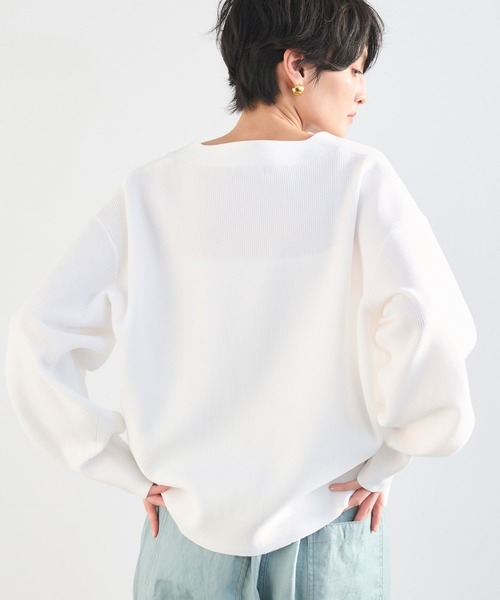 BARNYARDSTORM（バンヤードストーム）の「BARNYARDSTORM / 軽量畦編みカーディガン【WEB限定】（カーディガン/ボレロ・レディース・ベージュ/ホワイト/グレー・FREE）」の15枚目の写真