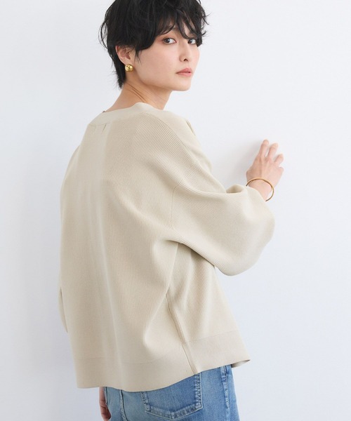 BARNYARDSTORM（バンヤードストーム）の「BARNYARDSTORM / 軽量畦編みカーディガン【WEB限定】（カーディガン/ボレロ・レディース・ベージュ/ホワイト/グレー・FREE）」の10枚目の写真