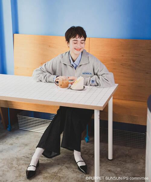 SENSE OF PLACE by URBAN RESEARCH（センスオブプレイスバイアーバンリサーチ）の「『ユニセックス』『別注』SUNSUN×SENSE OF PLACE　ハーフジップスウェット（スウェット・レディース・ネイビー/ライトグレー・LARGE/MEDIUM）」の5枚目の写真