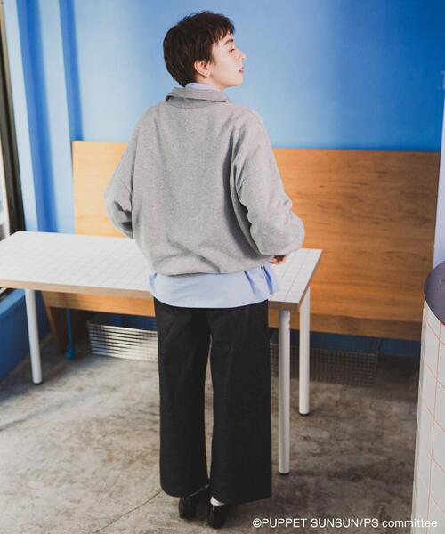 SENSE OF PLACE by URBAN RESEARCH（センスオブプレイスバイアーバンリサーチ）の「『ユニセックス』『別注』SUNSUN×SENSE OF PLACE　ハーフジップスウェット（スウェット・レディース・ネイビー/ライトグレー・LARGE/MEDIUM）」の8枚目の写真