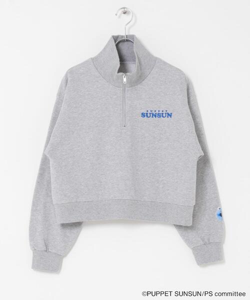 SENSE OF PLACE by URBAN RESEARCH（センスオブプレイスバイアーバンリサーチ）の「『ユニセックス』『別注』SUNSUN×SENSE OF PLACE　ハーフジップスウェット（スウェット・レディース・ネイビー/ライトグレー・LARGE/MEDIUM）」の11枚目の写真