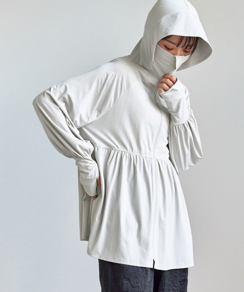 ROPE' PICNIC（ロペピクニック）の「絶対焼けたくないUVパーカー/UVカット・接触冷感（パーカー・レディース・キナリ/ライトグレー/ブルー系その他5・FREE）」の9枚目の写真