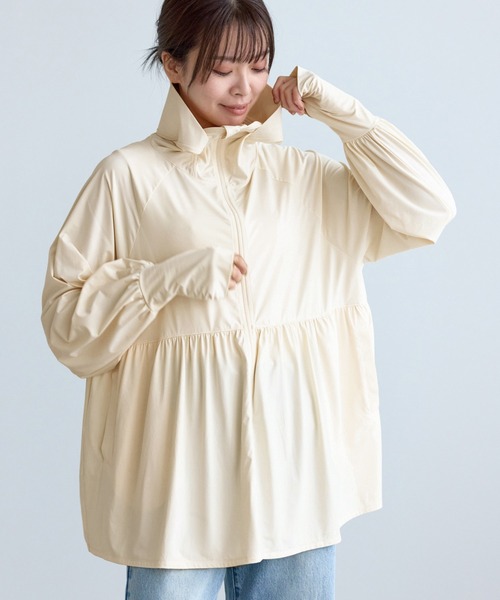 ROPE' PICNIC（ロペピクニック）の「絶対焼けたくないUVパーカー/UVカット・接触冷感（パーカー・レディース・キナリ/ライトグレー/ブルー系その他5・FREE）」の15枚目の写真