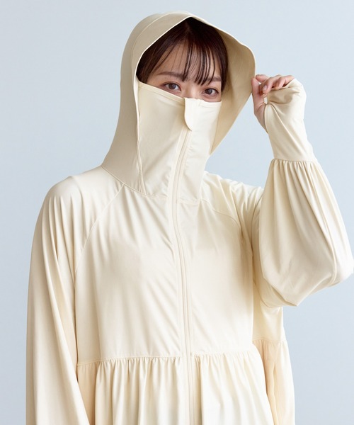 ROPE' PICNIC（ロペピクニック）の「絶対焼けたくないUVパーカー/UVカット・接触冷感（パーカー・レディース・キナリ/ライトグレー/ブルー系その他5・FREE）」の20枚目の写真