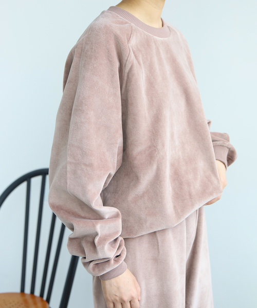 EMILY WEEK(エミリーウィーク)の「【BASERANGE/ベースレンジ】RIM RAGLAN SWEATSHIRT / PURRS-VE-SP26(Tシャツ/カットソー・レディース・ブラウン・SMALL)」の4枚目の写真