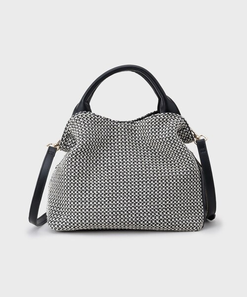 UNTITLED(アンタイトル)の「【新素材追加】ミニメッシュショルダー(ショルダーバッグ・レディース・アイボリー/ブラック系4・99)」の2枚目の写真