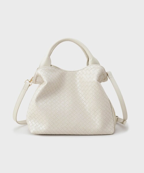 UNTITLED(アンタイトル)の「【新素材追加】ミニメッシュショルダー(ショルダーバッグ・レディース・アイボリー/ブラック系4・99)」の1枚目の写真