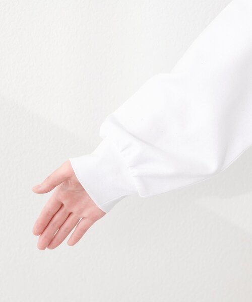 natural couture（ナチュラルクチュール）の「ペプラムラメパーカー（パーカー・レディース・ブラック/オフホワイト/サックスブルー/ネイビー・FREE）」の14枚目の写真