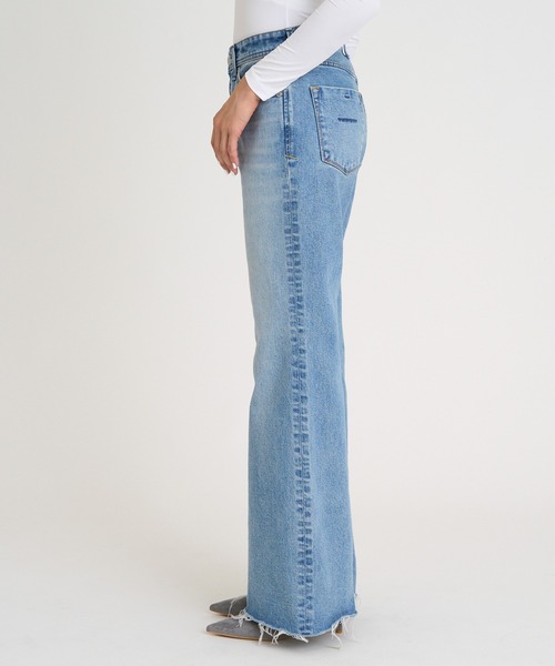 YANUK（ヤヌーク）の「フレア"CLAIRE"（デニムパンツ・レディース・サックスブルー・21inch/22inch/23inch/24inch/25inch/26inch/27inch）」の6枚目の写真