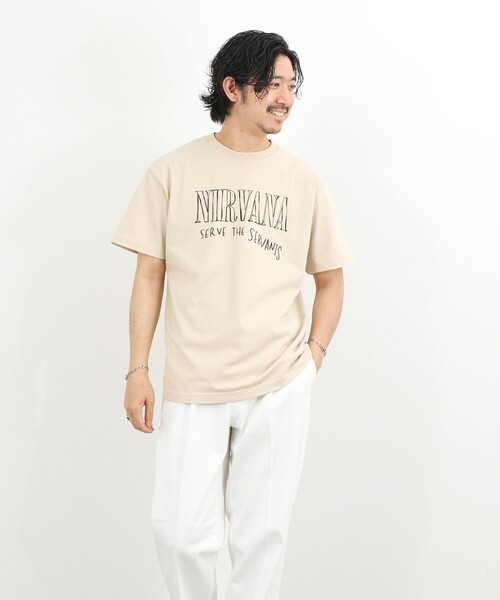 GOOD ROCK SPEED（グッドロックスピード）の「【GOOD ROCK SPEED】NIRVANA ヴィンテージ風 バンドTシャツ 26SS（Tシャツ/カットソー・メンズ・ベージュ/ブラック・S/M/L）」の10枚目の写真