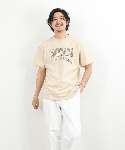 GOOD ROCK SPEED（グッドロックスピード）の「【GOOD ROCK SPEED】NIRVANA ヴィンテージ風 バンドTシャツ 26SS（Tシャツ/カットソー・メンズ・ベージュ/ブラック・S/M/L）」の11枚目の写真