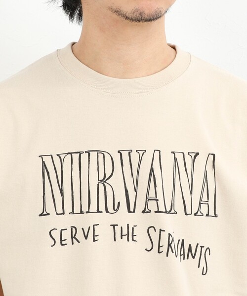 GOOD ROCK SPEED（グッドロックスピード）の「【GOOD ROCK SPEED】NIRVANA ヴィンテージ風 バンドTシャツ 26SS（Tシャツ/カットソー・メンズ・ベージュ/ブラック・S/M/L）」の16枚目の写真