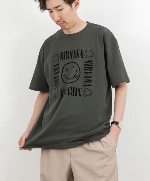 GOOD ROCK SPEED（グッドロックスピード）の「【GOOD ROCK SPEED】NIRVANA ヴィンテージ風 バンドTシャツ 26SS（Tシャツ/カットソー・メンズ・ベージュ/ブラック・S/M/L）」の19枚目の写真