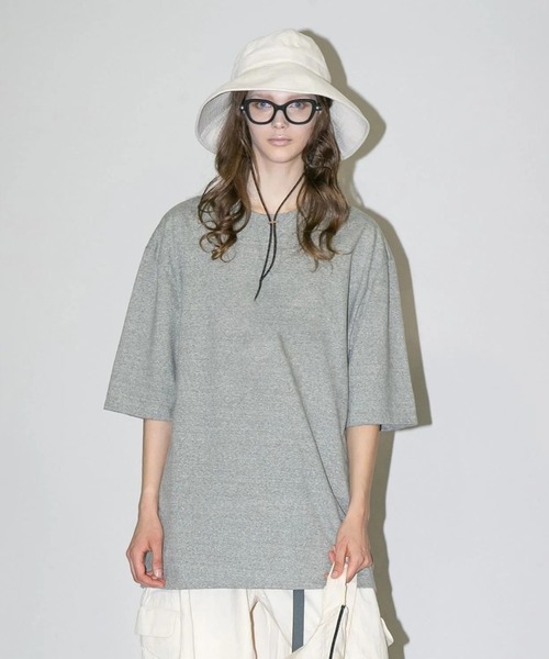 my beautiful landlet(マイビューティフルランドレット)の「【my beautiful landlet】SUPIMA COTTON OVERSIZE T-SHIRT(Tシャツ/カットソー・メンズ・ライトグレー/グレー/ブラック/ライトブルー/ホワイト・0/1)」の4枚目の写真