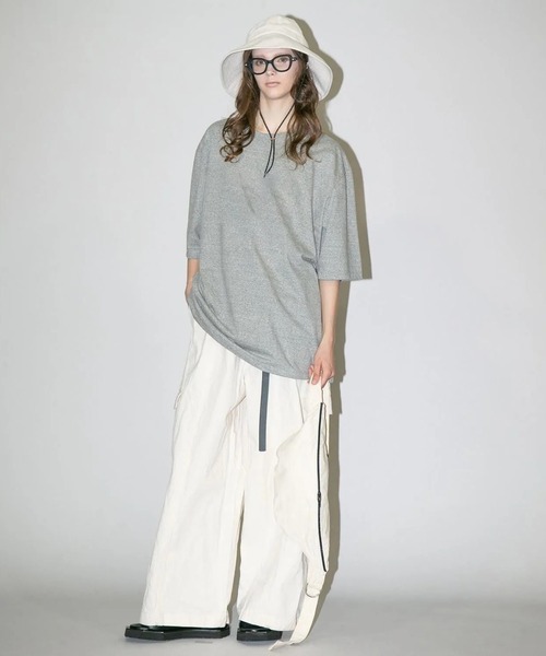 my beautiful landlet(マイビューティフルランドレット)の「【my beautiful landlet】SUPIMA COTTON OVERSIZE T-SHIRT(Tシャツ/カットソー・メンズ・ライトグレー/グレー/ブラック/ライトブルー/ホワイト・0/1)」の10枚目の写真