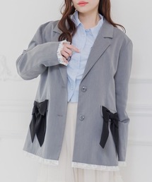 ems excite（エムズエキサイト）の「【セットアップ対応】リボンポケットテーラードJK（テーラードジャケット）」