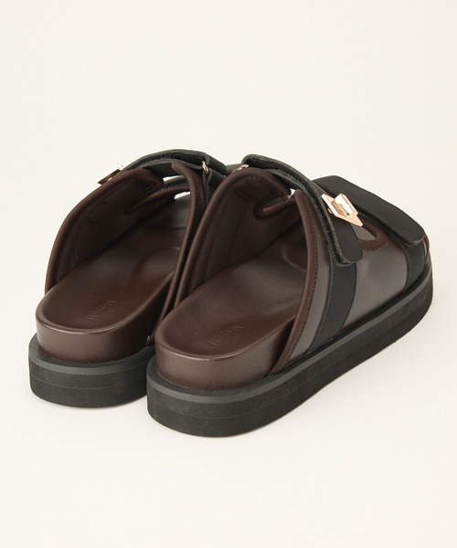 BARNYARDSTORM（バンヤードストーム）の「BARNYARDSTORM / Wストラップベルクロサンダル【一部店舗限定サイズLL】（サンダル・レディース・ブラック/ブラウン・S/M/L/LL）」の11枚目の写真