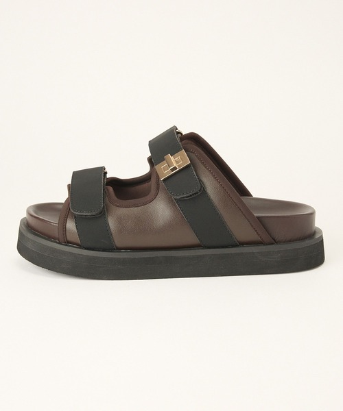 BARNYARDSTORM（バンヤードストーム）の「BARNYARDSTORM / Wストラップベルクロサンダル【一部店舗限定サイズLL】（サンダル・レディース・ブラック/ブラウン・S/M/L/LL）」の13枚目の写真