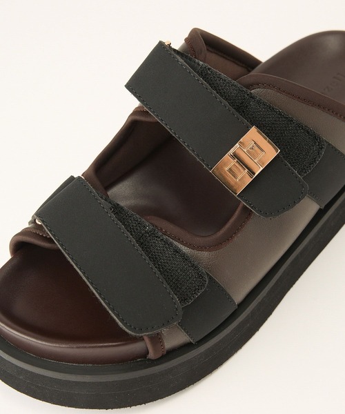 BARNYARDSTORM（バンヤードストーム）の「BARNYARDSTORM / Wストラップベルクロサンダル【一部店舗限定サイズLL】（サンダル・レディース・ブラック/ブラウン・S/M/L/LL）」の17枚目の写真