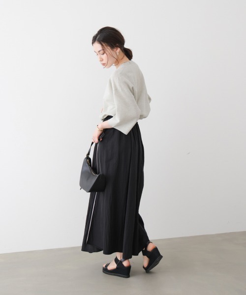 Bou Jeloud（ブージュルード）の「ラメ混総針ニットＴシャツ（Tシャツ/カットソー・レディース・ネイビー/グリーン/ライトグレー・FREE）」の13枚目の写真