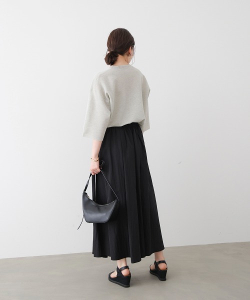 Bou Jeloud（ブージュルード）の「ラメ混総針ニットＴシャツ（Tシャツ/カットソー・レディース・ネイビー/グリーン/ライトグレー・FREE）」の16枚目の写真