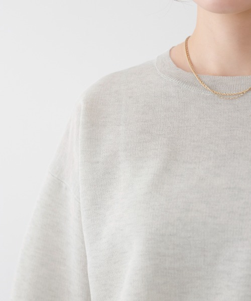 Bou Jeloud（ブージュルード）の「ラメ混総針ニットＴシャツ（Tシャツ/カットソー・レディース・ネイビー/グリーン/ライトグレー・FREE）」の17枚目の写真