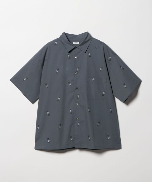 Jieda（ジエダ）の「＜JIEDA＞BONE FLOWER ショートスリーブ シャツ（シャツ/ブラウス・メンズ・ライトブルー/ダークグレー・1/2）」の2枚目の写真