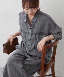 Remind me and forever | 【接触冷感/大人のカジュアルコーデに】テンセルデニム2WAYシャツ(シャツ/ブラウス)