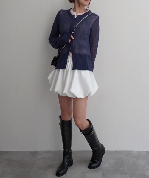 Rashik(ラシク)の「【Rashik】サテンライクパンプキンスカート(スカート・レディース・ホワイト/ブラック・M/S)」の9枚目の写真