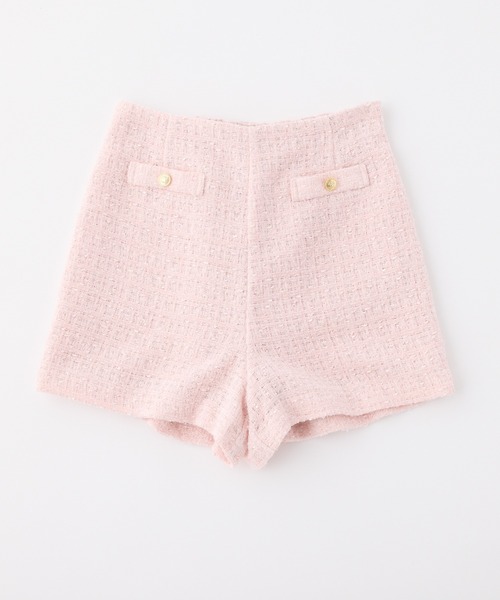 one after another NICE CLAUP（ワンアフターアナザーナイスクラップ）の「ゴールドボタンレースアップショートパンツ（その他パンツ・レディース・ブラック/オフホワイト/ピンク・FREE）」の3枚目の写真