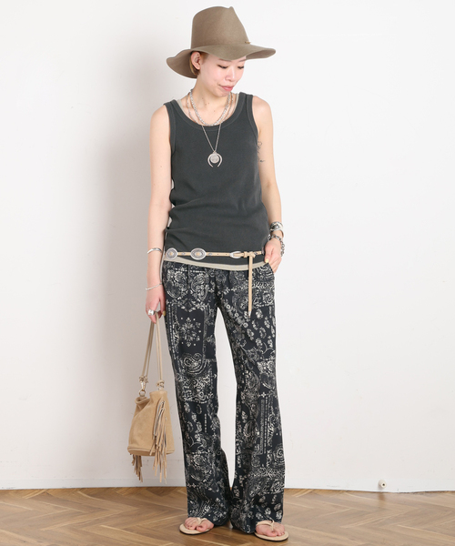 AP STUDIO（エーピーストゥディオ）の「*【JOHNBULL/ジョンブル】タンクトップ（Tシャツ/カットソー・レディース・ブラック/ベージュ/ライトグレー/ホワイト/キャメル・FREE）」の9枚目の写真