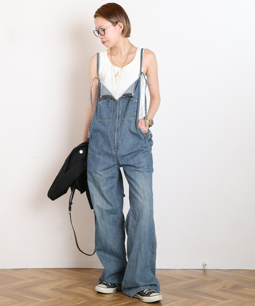 AP STUDIO（エーピーストゥディオ）の「*【JOHNBULL/ジョンブル】タンクトップ（Tシャツ/カットソー・レディース・ブラック/ベージュ/ライトグレー/ホワイト/キャメル・FREE）」の12枚目の写真