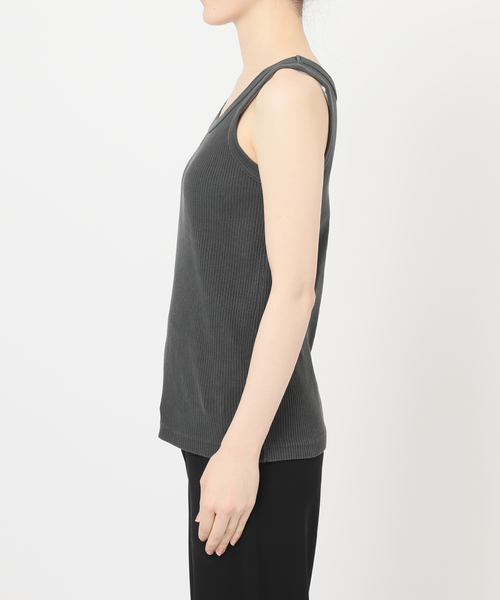 AP STUDIO（エーピーストゥディオ）の「*【JOHNBULL/ジョンブル】タンクトップ（Tシャツ/カットソー・レディース・ブラック/ベージュ/ライトグレー/ホワイト/キャメル・FREE）」の17枚目の写真