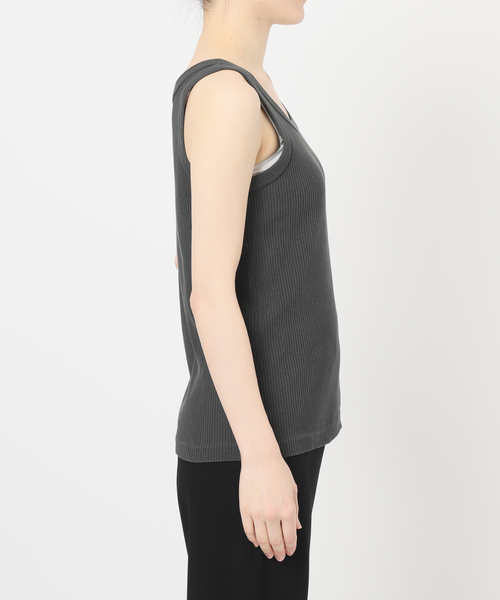 AP STUDIO（エーピーストゥディオ）の「*【JOHNBULL/ジョンブル】タンクトップ（Tシャツ/カットソー・レディース・ブラック/ベージュ/ライトグレー/ホワイト/キャメル・FREE）」の19枚目の写真