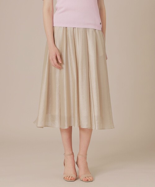 MACKINTOSH LONDON（マッキントッシュ ロンドン）の「シアーナイロンスカート（スカート・レディース・チャコールグレー/ベージュ・36/38）」の2枚目の写真